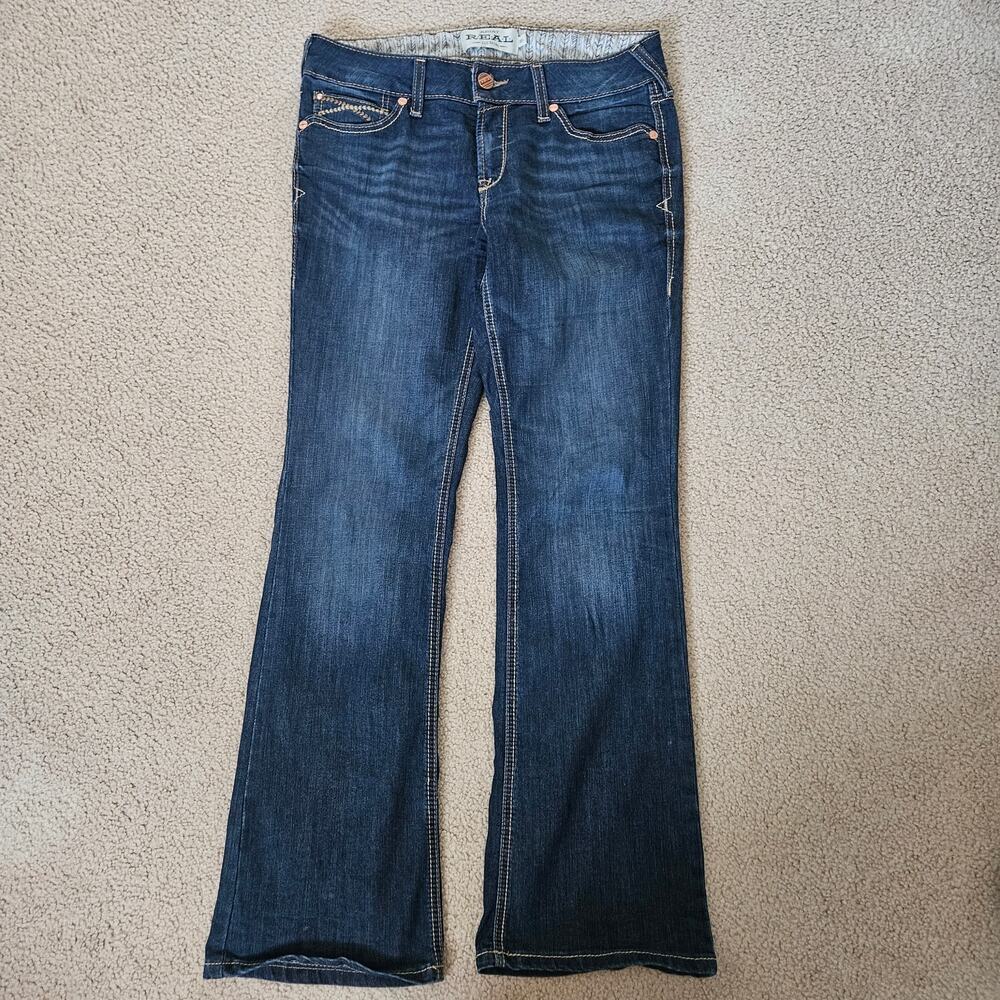 Ariat Women's REAL Mid Rise Vicky Bootcut Jean 30S